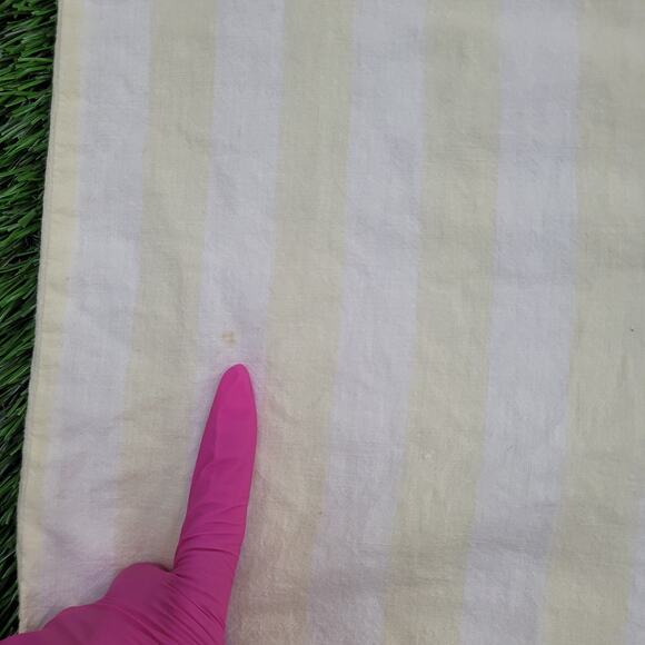 Vintage 90s GUESS Stripes Button Shirt Womens L 21x29 White Yellow - Picture 4 of 13